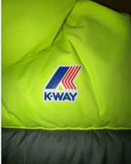 Piumino K-Way - bicolore, lime e verde scuro taglia XL