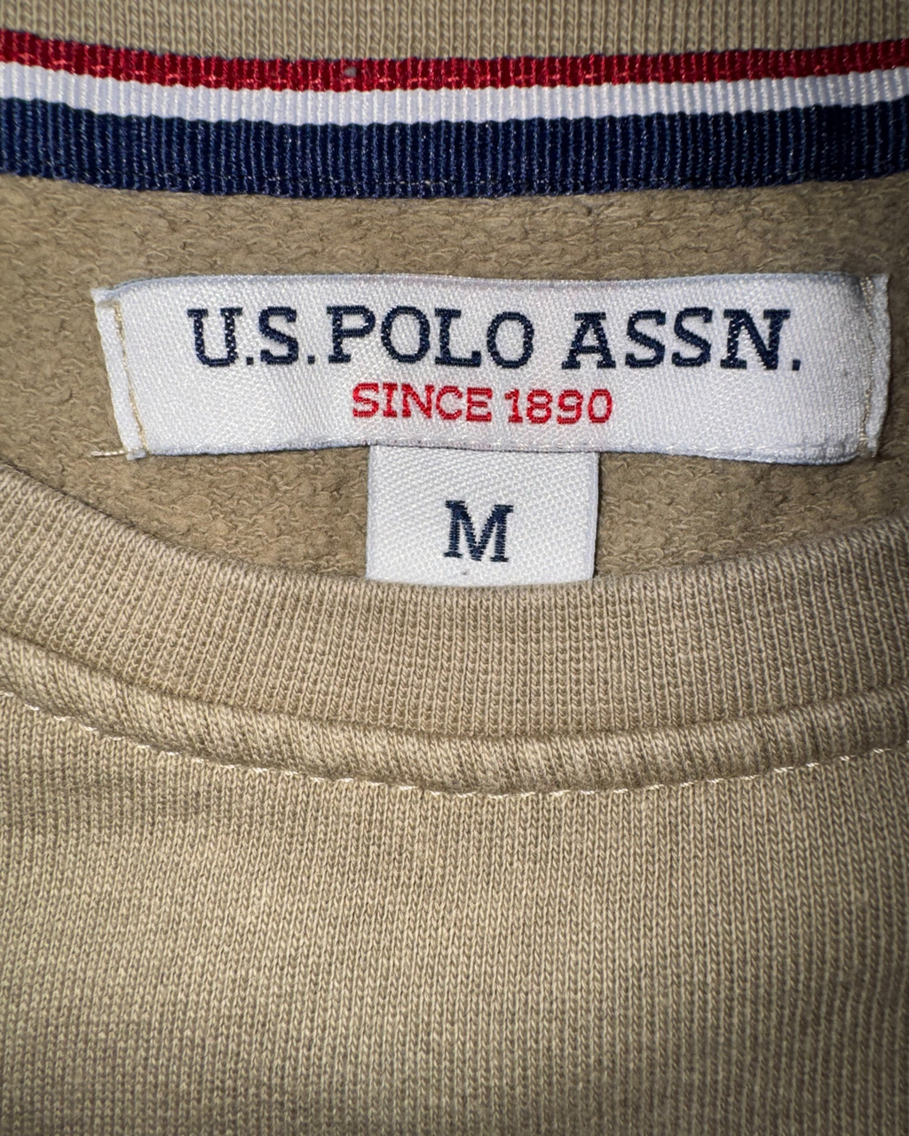 Felpa U.S. Polo Assn. - beige chiaro taglia M