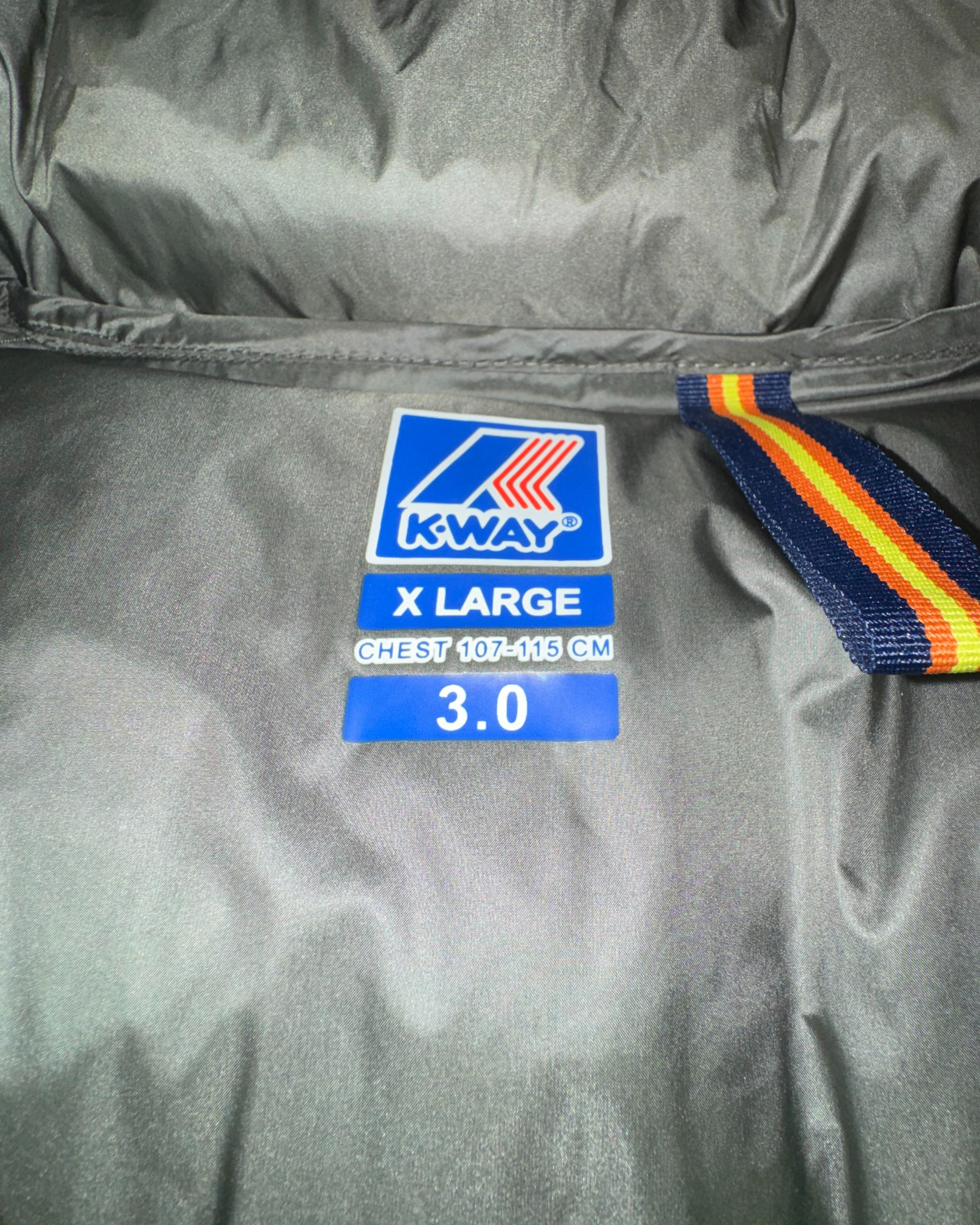 Piumino K-Way - bicolore, lime e verde scuro taglia XL