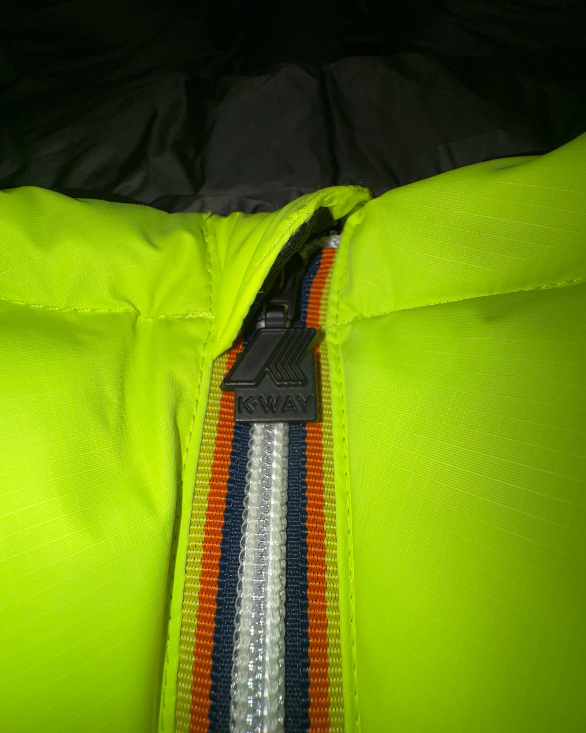 Piumino K-Way - bicolore, lime e verde scuro taglia XL